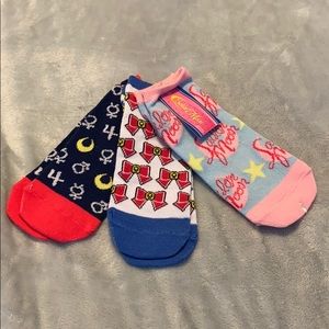 NWT Sailor Moon socks set of 3